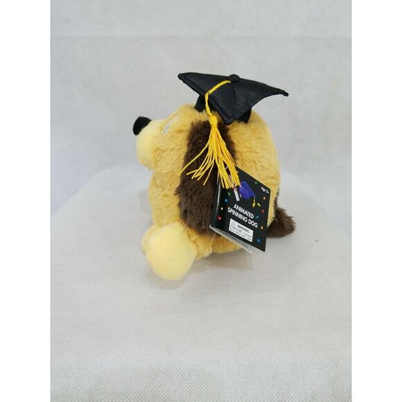 Graduation Stuffed Dog Animated Spinning Singing - Picture 5 of 12